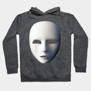 White Volto Grezzo Venetian Masquerade Mask Hoodie